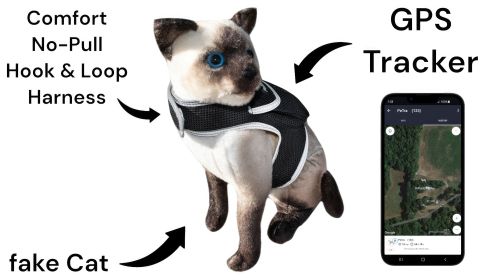 Portable Cat Dog Locator Device Collar Mount Tracker with Power Alerts Size:L