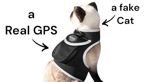 Portable Cat Tracker GPS Waterproof Motion Detect Pet Tracking Device Size:L