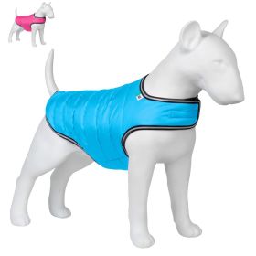 AIRYVEST Warm Waterproof Winter Coat for Large Dogs - Puffer Vest Adjustable Coat with Velcro XL Size