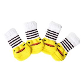 Knitted Socks Yellow Chick Paw Protection - Scratch and Dirt Resistant