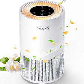 Air Purifiers for Home Large Rooms up to 1200ft², MOOKA H13 True HEPA Air Purifier for Bedroom Pets with Fragrance Sponge, Timer