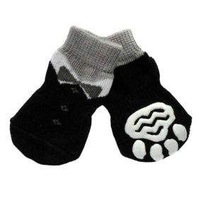 Knitted Pet Socks - Dog Paw Protection, Black Suit