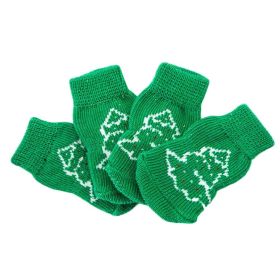 Knitted Christmas Tree Pet Socks - Paw Protection