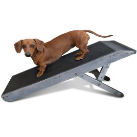 Youfun Adjustable Dog Ramp For Bed Small Dog & Large Dogs - 24 H Folding Dachshund Ramp Hardwood Pet Ramp For Couch With Platform Top   Anti-Slip Surf (Option: 4 Piece Green)