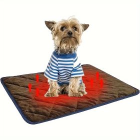 Non-Slip Mat, Extra Warm Self-Heating Thermal Pet Pad/ Washable Dog Crate Pad (Option: Brown-XL)