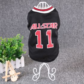 Hot World Cup Ball Spring And Summer Dog Vest Pet Supplies (Color: Black, size: XL)