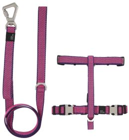 Pet Life 'Escapade' Outdoor Series 2-in-1 Convertible Dog Leash and Harness (Color: pink, size: medium)