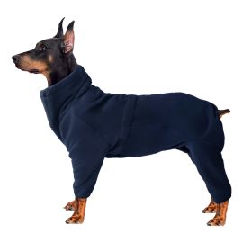 Warm Dog Cotton Coat/Sweater; Full 4-Legged Cold-Proof Clothes for Medium Large Dog (Color: Navy Blue, size: XS)