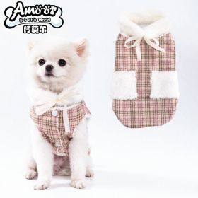 Winter Pet Clothes For Dog & Cat; Warm Dog Sweater Cat Sweatshirt; Winter Dog Hoodie Pet Apparel (Color: pink, size: S)