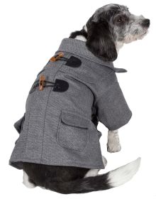 Pet Life Sargeant Military Riveted Fashion Collared Wool Pet Coat (size: small)