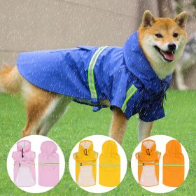 PU Waterproof and Outdoor Reflective Raincoat (colour: Yellow, size: 4XL)