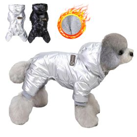 Winter Warm Pet Dog Jumpsuit - Waterproof - for Small Dogs (Color: Silver, size: XL)