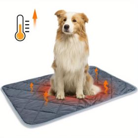 Non-Slip Mat, Extra Warm Self-Heating Thermal Pet Pad/ Washable Dog Crate Pad (Option: Gray-XL)